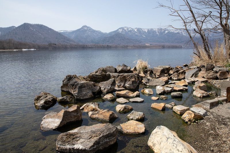 Tranquil lakeside scene in Teshikaga Hokkaido