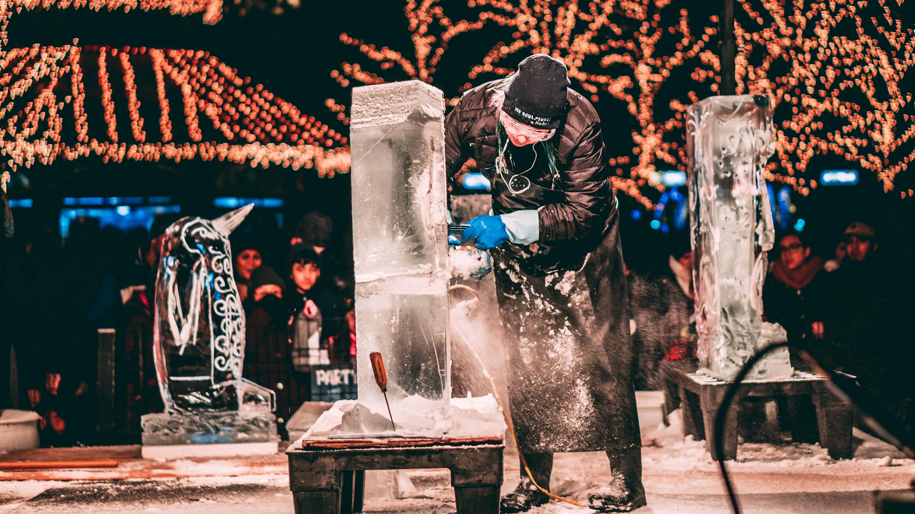 ice sculpture winter festival