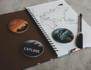travel map planning notebook