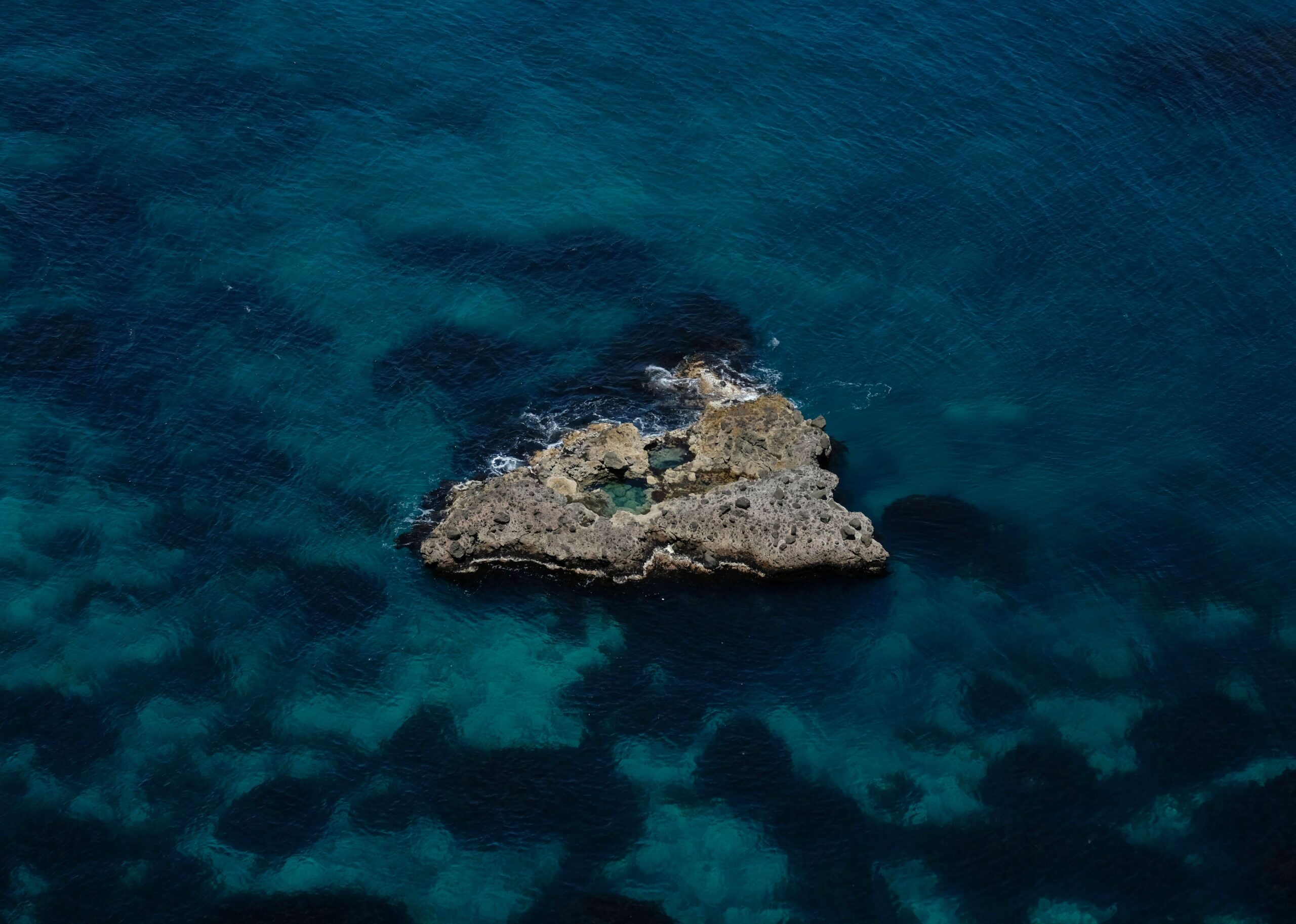 Rocky islet in the Sea of Japan off the Shakotan Peninsula coast