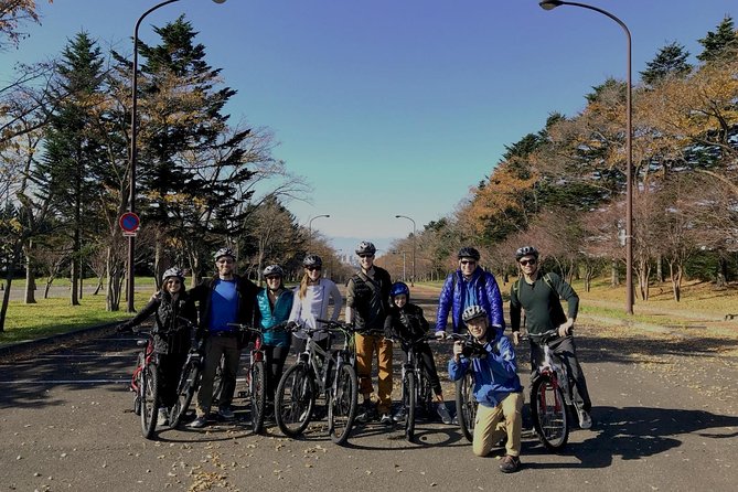 Nopporo Forest Mountain Bike Tour from Sapporo, presenting a retro Cycle cap - A look at mountain bike practice tracks