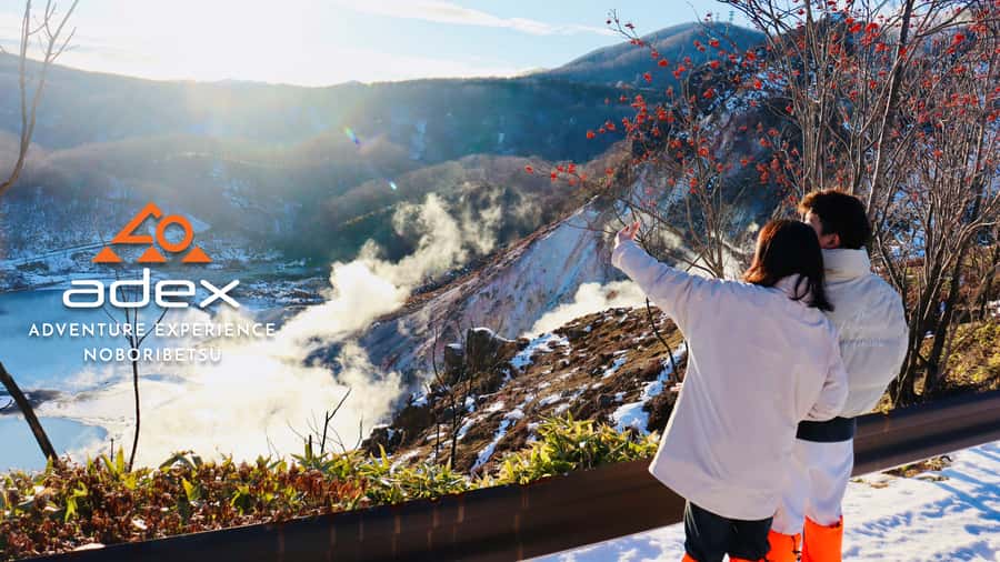 Oyunuma Hot Spring Pond Winter Panorama Tour - Oyunuma in winter, where hot water meets deep snow