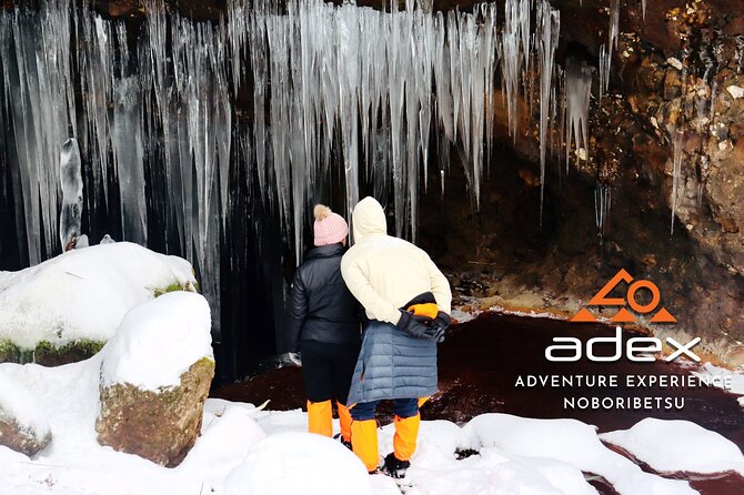 Snowshoe to Spectacular Winter Ice Caves in Hokkaido - Reaching the cave at the end of the valley