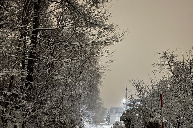 Snowshoeing and Onsen Adventures in a Winter Wonderland -Sapporo. - Koganeyu Onsen after the snow
